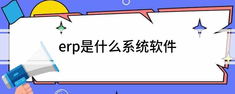 erp是什么系统软件米乐 M6(图1)